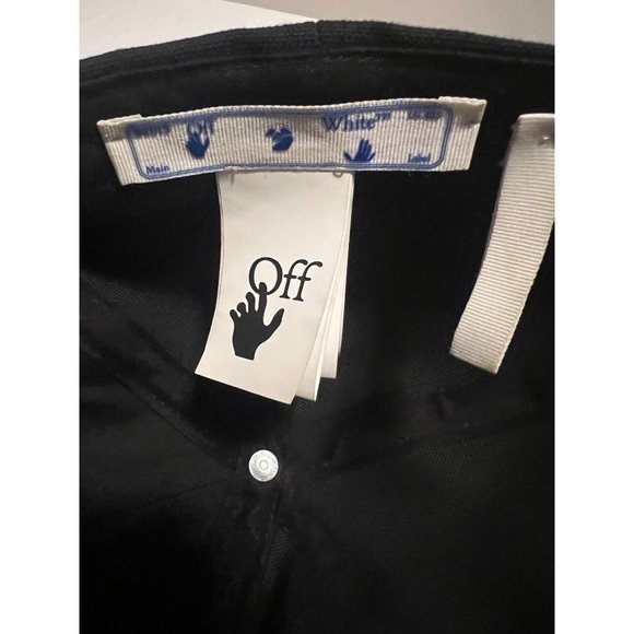 Off-White Women's Black Embroidered Logo Baseball Cap Hat One size fits all - Picture 7 of 12